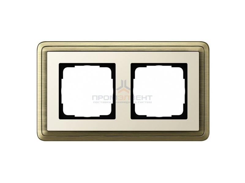 Рамка 2-ая Gira ClassiX Бронза/Кремовый