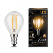Лампа Gauss Filament Шар 11W 720lm 2700К Е14 LED 1/10/50